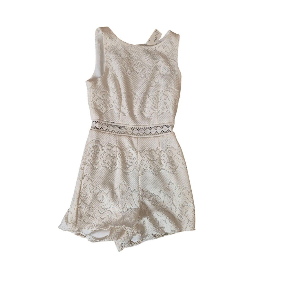 Dolce Vita Vaugn Lace Romper Boho Sleeveless Romper Ivory Sz XS NEW $132